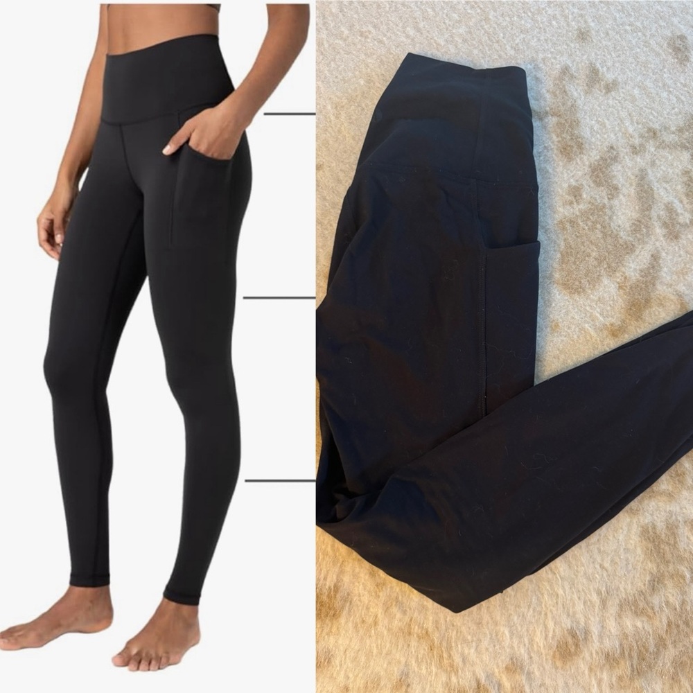 Black workout align leggings with pockets xs